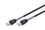 DIGITUS v&auml;listingimustes kasutatav patch-kaabel - CAT6 - S/FTP - saapaga - Cu - 1m - must kate