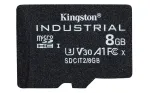 Kingston Technology 8GB microSDHC Industrial C10 A1 pSLC Card &uuml;ksikpakend w/o Adapter