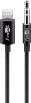 Heli&uuml;henduskaabel Goobay Apple Lightning 3,5 mm 1 m Must