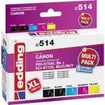 Edding 18-514 (EDD-514) &uuml;hilduv tindikassettide komplekt, must/ts&uuml;aan/magenta/kollane, Canon PIXMA MG5750 jaoks