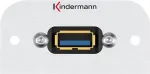 Kindermann Konnect 54 alu - Modulaarne Faceplate-Snap-In - USB Type A (7441000529)