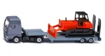 Siku MAN veoauto buldooseriga, Veoauto/haagise mudel, 1:87, MAN, Hall, Punane, Hiina