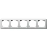Gira Standard 55 021503 5-kohaline katteraam, puhasvalge l&auml;ikiv