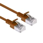 ACT Pruun 3 meetrit LSZH U/FTP CAT6A andmekeskuse &otilde;huke paigalduskaabel, t&otilde;mbet&otilde;kketa, RJ45 pistikutega