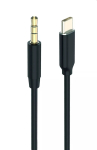 Audio kaabel 2GO 797219 1m 3.5mm USB USB-C Must