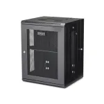 StarTech.com 4-post 15U seinakinnitusega v&otilde;rgukapp 1U riiuliga, 19-tolline hingedega seinale paigaldatav serveririiul andme-/AV-/elektroonika-/arvutiseadmetele, paindlik ventileeritav riiulikorpus