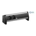 Bachmann DESK 2x Schuko (Type F) toiteplokk USB-C 30W laadijaga, alumiinium/plast, 2m kaabel
