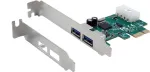 EXSYS EX-11042 PCIe USB 3.2 Gen 1 kaart 2 pordiga NEC kiibistikuga