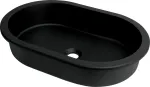 DEANTE Granite Undermount/Recessed Washbasin Titanium Black 460x410 mm