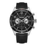 Timberland Men's Henniker II Quartz Watch TDWGF2201001 46mm Stainless Steel Case Brown Leather Strap