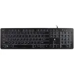 Accura Artesia ACC-K1408 Backlit Wired USB Membrane Keyboard, Full-Size QWERTY, Multi-Color LED, Black