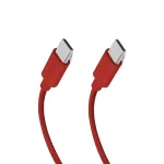 SBS TECABLETISSUETCCR USB-C to USB-C kaabel 1,5m 60W punane punutud