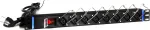 DSIT DS-8PDU-C13 19" 1U toitejaotur, 8 C13 pistikupesa, 1,8 m kaabel, must