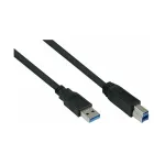 GoodConnections Alcasa UK30P-AB-050S USB 3.2 Gen 1 kaabel, USB-A USB-B, 5m, must