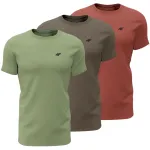 Meeste T-s&auml;rk 4F M4480 roheline, pruun, burgundia 4FWSS26TTSHM4480 90S S