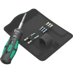 Wera 7515/7 Kraftform Safe-Torque Speed Bicycle 1 05075850001 p&ouml;&ouml;rdemomendiga kruvikeeraja komplekt, 7 tk, 2&ndash;6 Nm, 1/4" kuuskant, must/roheline