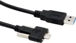 EXSYS EX-K1593V USB 3.2 Gen 2 kaabel, USB-A - USB-C, 1m, must, 10Gbps, 60W laadimine