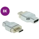 DeLOCK - Thunderbolt / USB-C adapter - USB-C (M) magnetic to USB-C (W) - USB 3,2 Gen 2 / Thunderbolt 3 4,5 A - 8K tugi - h&otilde;bedane (66433)