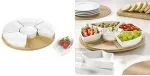 Esmeyer SUSAN 7-osaline p&ouml;&ouml;rlev serveerimiskomplekt, bambusvaagen 6 portselankausiga, 345 mm 302-060