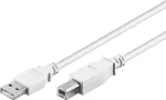 Wentronic 96186 USB 2.0 kaabel, USB-A isane - USB-B isane, 1,8 m, valge
