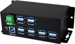 EXSYS EX-1112HMS 12-pordiline USB 3.2 Gen 1 t&ouml;&ouml;stuslik DIN-liinile kinnitatav jaotur