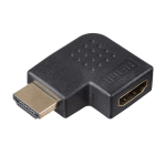 Akyga AK-AD-45 HDMI (pistik) &ndash; HDMI (pesa) adapter, 90&deg; nurga all vasakule, must