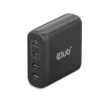 CLUB3D reisilaadija 100W GaN-tehnoloogiaga, nelja pordiga USB Type-A (2x) ja -C (2x), Power Delivery (PD) 3.0 tugi