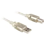 Delock 82057 USB 2.0 kaabel A-t&uuml;&uuml;pi pistik &ndash; B-t&uuml;&uuml;pi pistik, 0,5 m, l&auml;bipaistev