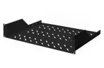 Digitus | 2U fikseeritud riiul riiulitele | DN-19 TRAY-2-SW | Must | Ideaalne komponentide hoiustamiseks, mis ei sobi 483 mm (19&rdquo;) standardisse. Sale disain, mis v&otilde;tab 2 k&otilde;rgus&uuml;hiku ruumi. Lihtne ja kiire paigaldada v&otilde;i eemaldada. M&otilde;&otilde;dud 88x482x349 m ...