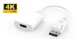 Microconnect DPHDMI3W aktiivne DisplayPort 1.2&ndash;HDMI adapter, isa/emane, 4K, valge
