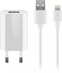 Laadijakomplekt Goobay 5W Apple Lightning siseruumide vahelduvvoolu mobiiltelefon