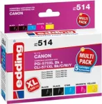EDDING Druckerpatrone ersetzt Canon PGI-570XL+CLI-571XL Kompatibel Schwarz Cyan Magenta (18-514-01)
