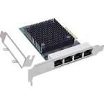 InLine Quad Gigabit v&otilde;rgukaart, 4x RJ45 2,5Gb/s, PCIe x4, sh madalaprofiililine kronstein