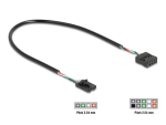 DeLOCK 83025 sisemine USB 2.0 kaabel, 4-kontaktiline kontaktpesa &ndash; 10-kontaktiline kontaktpesa, 2,54 mm, 0,3 m