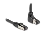 V&otilde;rgukaabel DeLOCK RJ45 Cat.8.1 90&deg; &uuml;lespoole suunatud 10m Must