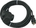 Pikendusjuhe PSSO 30247013, 3-pooline, 3&times;1,5 mm&sup2;, 10 m, must