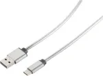 USB-kaabel S/CONN 14-12001 USB 2.0 1 m USB A USB C h&otilde;bedane