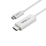 StarTech.com 3 ft (1 m) USB-C&ndash;HDMI-kaabel &ndash; 4K 60 Hz USB-C&ndash;HDMI 2.0 videoadapterkaabel &ndash; Thunderbolt 3 &uuml;hilduv &ndash; s&uuml;learvuti&ndash;HDMI-kuvar/ekraan &ndash; DP 1.2 Alt Mode HBR2 &ndash; valge