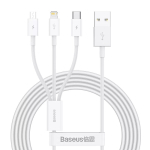 USB-kaabel Baseus Superior USB 2.0 1,5 m USB A USB C/Micro USB A/Lightning valge