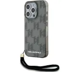 Karl Lagerfeld KLHCP15XHKDPNSK iPhone 15 Pro Max 6.7 Must k&otilde;va &uuml;mbris IML Mono KL Pattern & n&ouml;&ouml;r