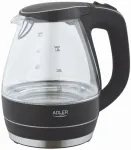 Veekeetja Adler AD 1224, standardne, 2000 W, 1,5 L, klaas, 360&deg; p&ouml;&ouml;rdalus, must