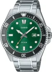 CASIO MDV107D3A2VDF Meeste Analoogkvartskell, 42mm Roostevaba Teras, Roheline Siht, 200m Veekindlus