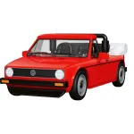 COBI 24660 Volkswagen Golf Cabriolet (1979-1993) ehituskomplekt, 1:35, punane