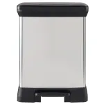 CURVER Metallic Pedal Bin Deco Bin Duo 10+18L Silver
