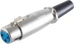 SHIVERPEAKS S/CONN maximum connectivity XLR-&uuml;hendusmuhv t&otilde;mbet&otilde;kestiga, 3-kontaktiline emane, nikeldatud tsinkvalu, jooteliides 55020