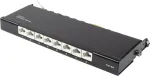 GoodConnections Alcasa GC-N0118 Cat.6a varjestatud keystone-moodul, t&ouml;&ouml;riistavaba, RJ45, 10G, must