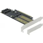 DeLOCK - Speicher-Controller - mSATA, M.2 - M.2 Card / mSATA Low-Profile - SATA 6Gb/s, PCIe 4,0 x16 (90486)