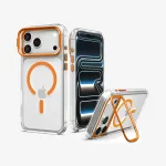 Spigen Ultra Hybrid Optik S MagSafe &uuml;mbris iPhone 17 Pro / 18 Pro jaoks - l&auml;bipaistev/oranž