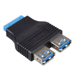 Akyga AK-CA-58 sisemine USB 3.0 19-pin pistikupesa (F) - 2x USB-A 3.0 (F) adapter