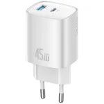 Laadija T66 45W GaN CC290 USB-A + USB-C